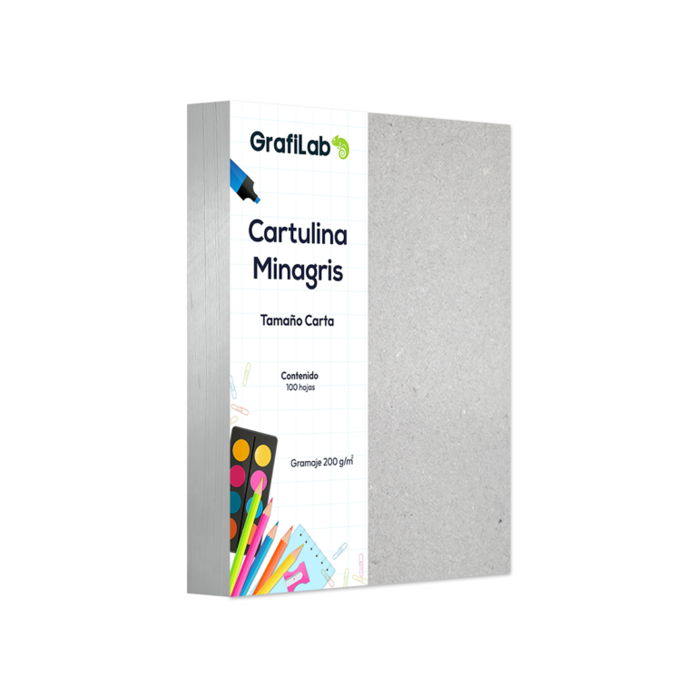 Paquete Cartulina Minagris 100 Hojas